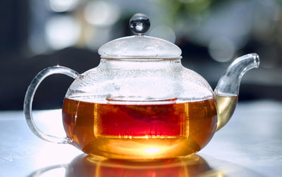 Close-up of tea on table