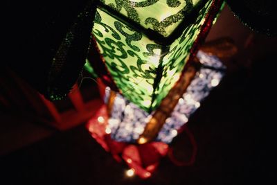 Close-up high angle view of man