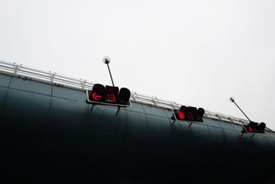 Low angle view of red balloon
