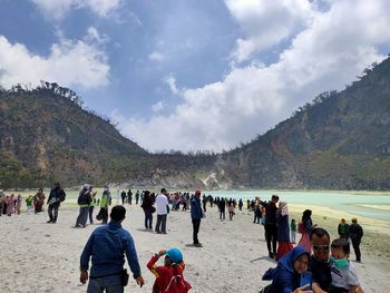 Group of people on beach