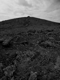 Low angle view of mountain against sky