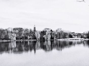 Reflection of built structures in water