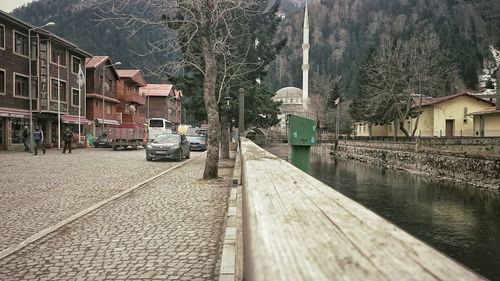 View of canal along buildings
