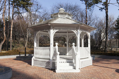 Built structure with trees in background