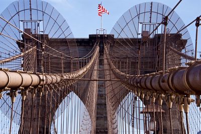 Low angle view of bridge against sky