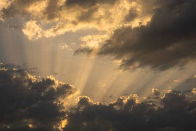 Clouds and sunlight beams