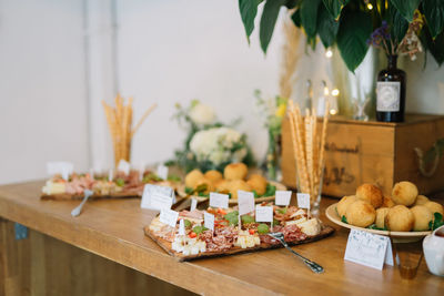 Close-up of fruits on table