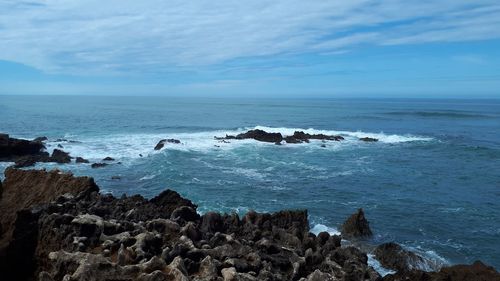 Scenic view of sea against sky