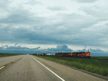 Country road along landscape