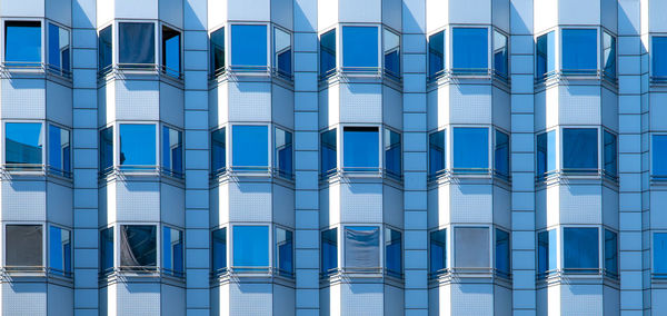 Full frame shot of modern glass building