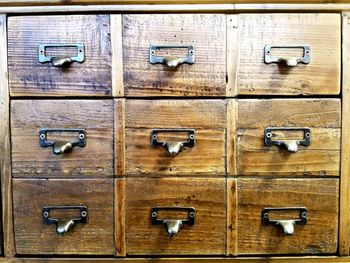 Full frame shot of closed wooden door