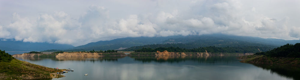 Panoramic view of lake against sky