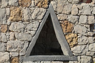 Close-up of stone wall