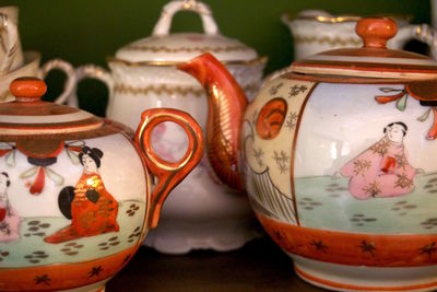 Close-up of jar on table