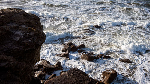 Seascape at burghead on moray firth