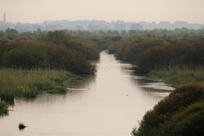 Scenic view of river against sky