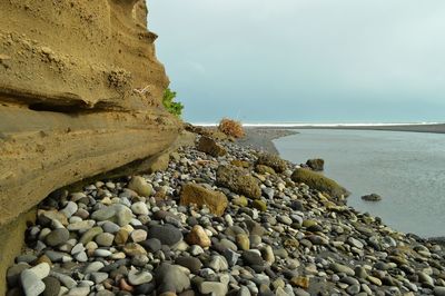 Stack of stones on beach