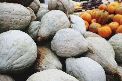 Full frame shot of pumpkins for sale