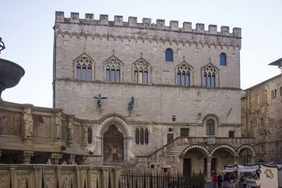 Low angle view of historical building against sky