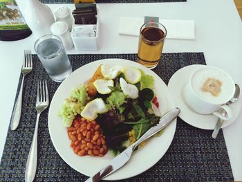 Close-up of food served in plate