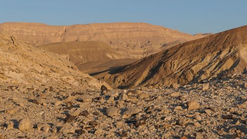 Scenic view of desert against sky