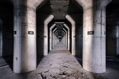 Columns under bridge