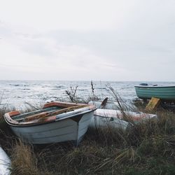 Boats in sea