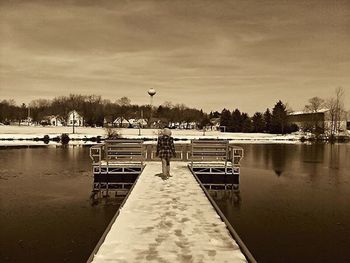 Pier on lake