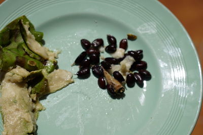 High angle view of food in bowl