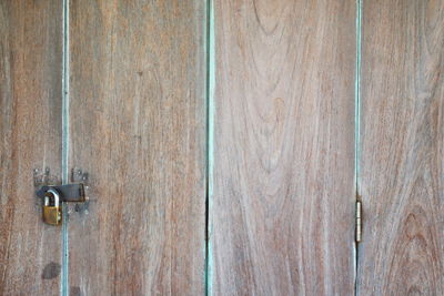Detail shot of wooden door