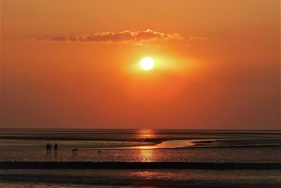 Enjoying sunset in büsum 