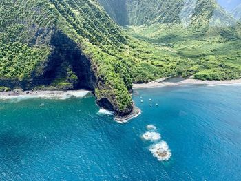 High angle view of island in sea