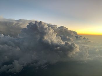 Thunderstorm at sunset over saudi arabia