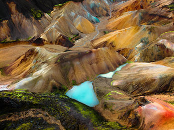 View of rocks in water