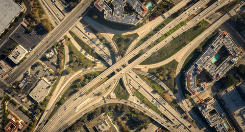 High angle view of elevated road