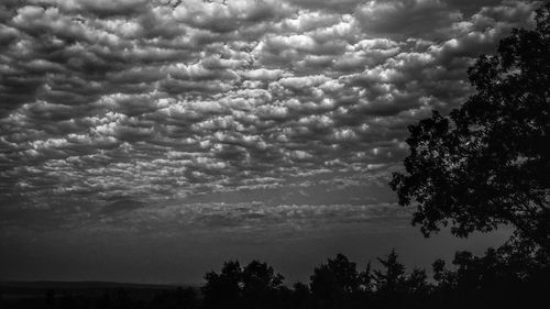 Cloudy sky over landscape