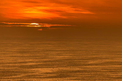 Scenic view of dramatic sky during sunset