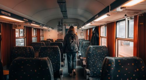 Empty seats in train