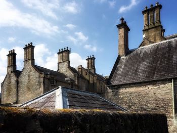 Low angle view of historic muckross house museum against sky