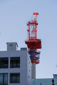 A crane for construction work can be seen from akasaka 2-chome, tokyo