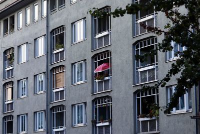 Low angle view of buildings in city