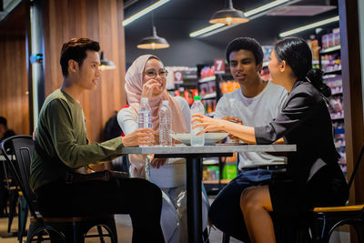 Group of people in restaurant
