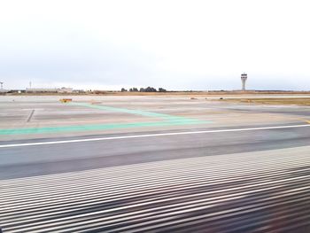 View of airport runway against sky