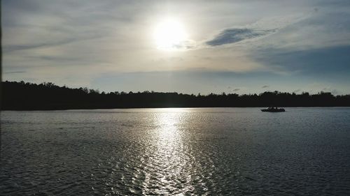 Scenic view of sunset over sea