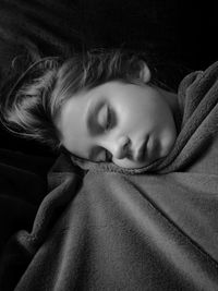 Close-up of baby sleeping