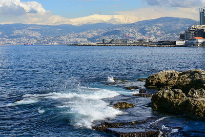 Scenic view of sea against sky