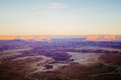 Aerial view of a desert