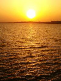 Scenic view of sunset over sea