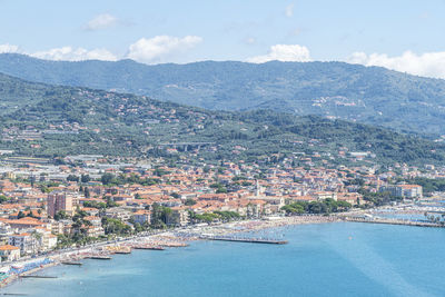 Aerial view of diano marina