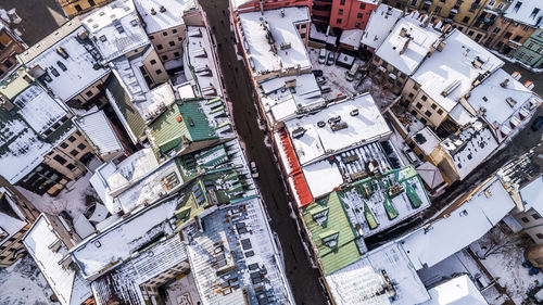 High angle view of cityscape